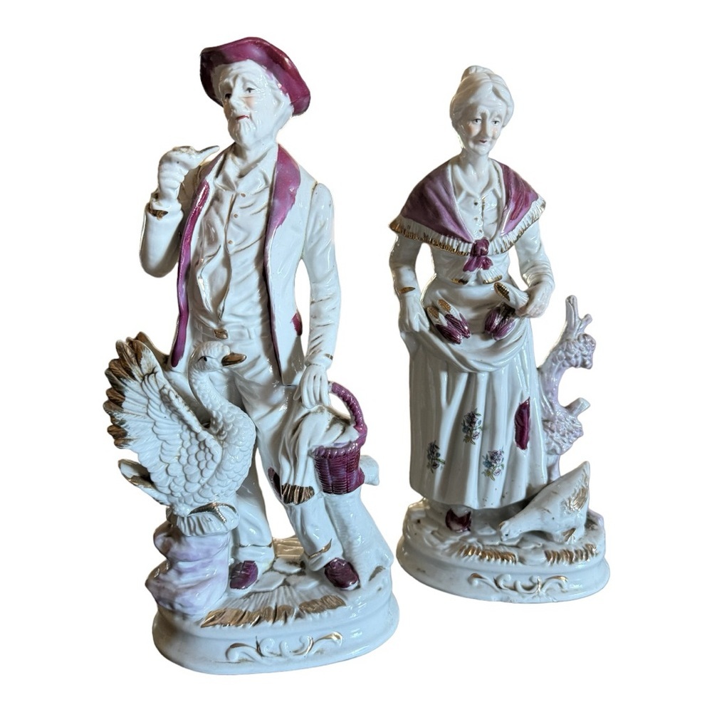 Vintage KPM Porcelain Courting Couple Pair
Figurines.